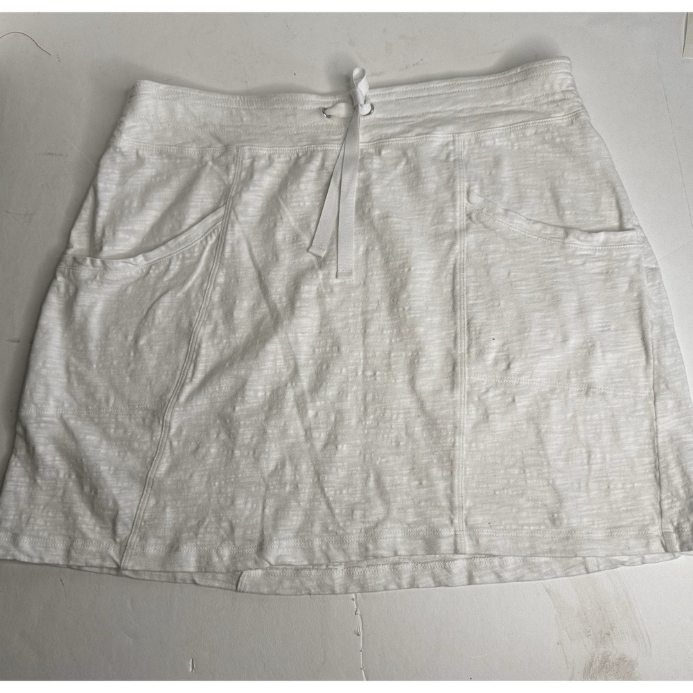Reel Legends Womens Skort Active Pull On Elastic Waist Size M Color White